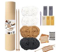 Knitting Set for Beginners Adults Complete with Knitting Needles, Knitting Set for Beginners Adults, Complete with Knitting Needles, Accessories for Glass Coasters d i y Scarf Made of Wool for