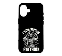 Knitting Skeleton I Turn Strings Into Things Yarn Case for iPhone 16