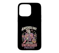 Knitting Skeleton Mom Crochet Unfinished Project Case for iPhone 15 Pro Max