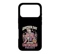 Knitting Skeleton Mom Crochet Unfinished Project Case for iPhone 17 Pro
