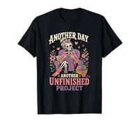 Knitting Skeleton Mom Crochet Unfinished Project T-Shirt