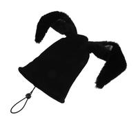 Knitting Ski Helmet Cover with 3d Ears for Winter Sports | Elastic Yarn, Universal Fit, Rabbit Ear Shape, Black and White Options, Ages