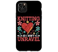 Knitting So I Don't Unravel Heart Yarn Art Case for iPhone 11 Pro Max