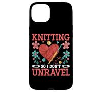 Knitting So I Don't Unravel Heart Yarn Art Case for iPhone 15 Plus