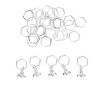 Knitting Stitch Markers Hex Crochet Markers Premium Zinc Alloy Secure Hook Design for Knitting Crochet Weaving Crafts 30Pcs Silver Bee Stitch Markers