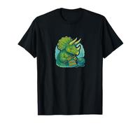 Knitting Triceratops Dinosaur with Yarn Funny Prehistoric T-Shirt