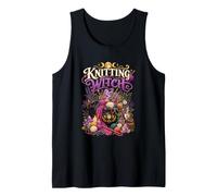 Knitting Witch Funny Knitter Fiber Artist Knitting Tank Top