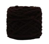 Knitting Wool 100g/ball Chenille Knitting Yarn Soft Ice Strip Line Cotton DIY Wool for Hand Scarf Thick for Needle Craft(17-Coffee)