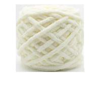 Knitting Wool 1Pc 100g Velvet Hand Knitting Yarn Polyester Crochet Knit Scarf Slipper Hat Line Cushion Doll Slippers Threads 50m for Needle Craft(1 Milk White)