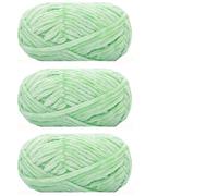 Knitting Wool 3pcs 100g Super Soft Velvet Yarn Chunky Blanket Chenille Yarns for Knitting and Crochet for Needle Craft(Color28)