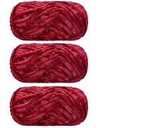 Knitting Wool 3pcs 100g Super Soft Velvet Yarn Chunky Blanket Chenille Yarns for Knitting and Crochet for Needle Craft(Color26)