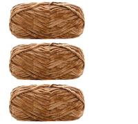 Knitting Wool 3pcs 100g Super Soft Velvet Yarn Chunky Blanket Chenille Yarns for Knitting and Crochet for Needle Craft(Color18)