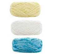 Knitting Wool 3pcs 100g Super Soft Velvet Yarn Chunky Blanket Chenille Yarns for Knitting and Crochet for Needle Craft(Mix F)