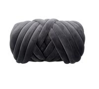 Knitting Wool 500G Super Velvet Chunky Yarn Thick Cored Cotton Wool Tube for DIY Blanket Hat Bulky Arm Roving Handwork Knitting Spin for Needle Craft(Graphite 500g)