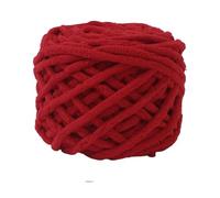 Knitting Wool 50M Rainbow Fluffy Velvet Plush Yarn Thick Soft Chunky Chenille Blanket for Crocheting Knitting Beginners for Needle Craft(24 Wine red)