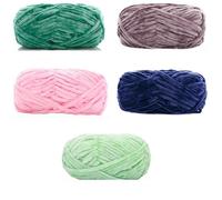 Knitting Wool 5pcs X100g Yarn Soft Velvet for Knit and Crochet Threads for Sweater Scarf Blankets for Needle Craft(Mix O)