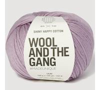 Knitting Wool and the Gang Shiny Happy Cotton Aran - Plain Crochet Yarn - 10 Ply - 320 Lilac