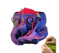 Knitting Wool Bowl Holder | Knitting Bowl Wool Holder Animal | Crochet Yarn Holder | Dragon and Egg Yarn Bowl | Yarn Storage Organizer | Crochet Organizer (Purple)