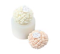 Knitting Wool Candle Mold - Food Grade Silicone Round Sphere Mousse Fondant Mould | Ideal for Crafts DIY Soap Bath Clay Plaster Cake Decoration Baking Creative Handmade Projects Safe Durable
