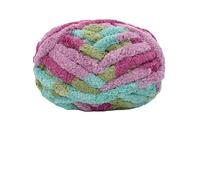 Knitting Wool Snowball Cat Tail Super Thick Wool Finger Line Scarf Ice Bar DIY Handmade Knitting Cushion Blanket Pet Litter for Needle Craft(15 Aurora)