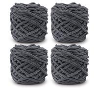 Knitting Wool Yarn 4 x 100g Multi-Colored Knitting Yarn for Crochet, Soft Chunky Yarn for Yarn Projects Making Plush Balls Handmade Bags Sweaters Shoes Hats Sweaters Blankets Scarves