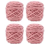 Knitting Wool Yarn 4 x 100g Multi-Colored Soft Chunky Yarn for Crochet Projects Making Plush Balls Handmade Bags Sweaters Shoes Hats Sweaters Blankets Scarves
