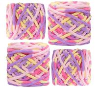 Knitting Wool Yarn Multi-Colored Soft Chunky Yarn for Crochet Projects Making Plush Balls Handmade Bags Sweaters Shoes Hats Sweaters Blankets Scarves(#26,4 roll(200g))