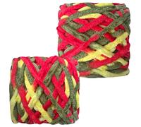 Knitting Wool Yarn Multi-Colored Soft Chunky Yarn for Crochet Projects Making Plush Balls Handmade Bags Sweaters Shoes Hats Sweaters Blankets Scarves(#18,2 roll(100g))