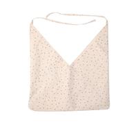 Knitting Wrist Bag Portable Yarn Organizer for Crocheting, Adjustable Ties, Compact 7.87x5.91inch Travel Project Bag, Beige