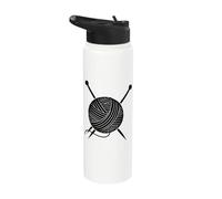 Knitting Yarn Ball Stainless Steel Insulated Water Bottle