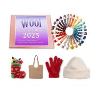 Knitting Yarn Countdown Calendar 2025 DIY Hand Knitting Yarn Countdown Calendar With Craft Projects 24 Days Christmas Wool Yarns Kit For Girls Women Family Friend Knitters