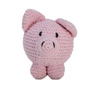 KNITTY CRITTERS - Cubies - Esther Pig| Beginner-Friendly Crochet Craft Kit with Recycled Yarn