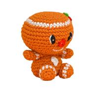 Knitty Critters CWOC Festive Friends Gingerbread Man Crochet Kit, Brown