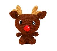 Knitty Critters CWOC Festive Friends Reindeer Crochet Kit, Brown