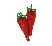 KNITTY CRITTERS - Easter - Carrots Red| Beginner-Friendly Crochet Craft Kit with Recycled Yarn