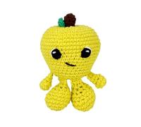 KNITTY CRITTERS Fruit and Veg Heads Crochet Kit - Apple Strudel | Beginner-Friendly Crochet Craft Kit with Recycled Yarn