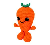 KNITTY CRITTERS Fruit and Veg Heads Crochet Kit - Carrot Cake | Beginner-Friendly Crochet Craft Kit with Recycled Yarn