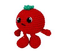 KNITTY CRITTERS Fruit and Veg Heads Crochet Kit - Tomato Soup | Beginner-Friendly Crochet Craft Kit with Recycled Yarn