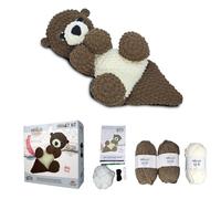KNITTY CRITTERS - Orvil Otter | Crochet kit Contains Super Chunky Yarn | Soft Cuddly Finished