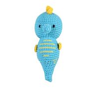 Knitty Critters - Pouch Pals Crochet Kit - Bubbles The Seahorse| Beginner-Friendly Crochet Craft Kit with Recycled Yarn