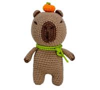 Knitty Critters Pouch Pals Crochet Kit - Caroline Capybara| Beginner-Friendly Crochet Craft Kit with Recycled Yarn