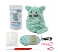 KNITTY CRITTERS - Pouch Pals Crochet Kit - Cecil The Cat
