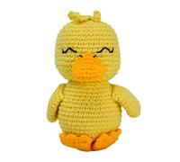 KNITTY CRITTERS Pouch Pals Crochet Kit - Danny Duckling | Beginner-Friendly Crochet Craft Kit with Recycled Yarn