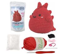 KNITTY CRITTERS - Pouch Pals Crochet Kit - Dennis The Dino