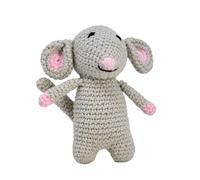 Knitty Critters Pouch Pals Crochet Kit - Millie Mouse | Beginner-Friendly Crochet Craft Kit with Recycled Yarn