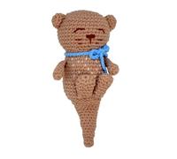 Knitty Critters Pouch Pals Crochet Kit - Ozzy Otter | Beginner-Friendly Crochet Craft Kit with Recycled Yarn