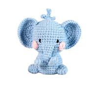 KNITTY CRITTERS - Pouch Pals Crochet Kit - Peanut The Elephant| Beginner-Friendly Crochet Craft Kit with Recycled Yarn
