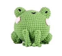 KNITTY CRITTERS - Pouch Pals Crochet Kit - Pickles The Frog| Beginner-Friendly Crochet Craft Kit with Recycled Yarn