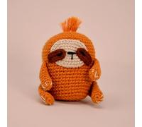 Knitty Critters Pouch Pals Crochet Kit - Sarah Sloth | Beginner-Friendly Crochet Craft Kit with Recycled Yarn