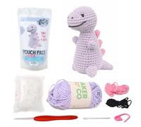 KNITTY CRITTERS - Pouch Pals Crochet Kit - Tiny The T-Rex